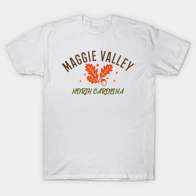 Maggie Valley, North Carolina Fall T-Shirt by Mountain Morning Graphics